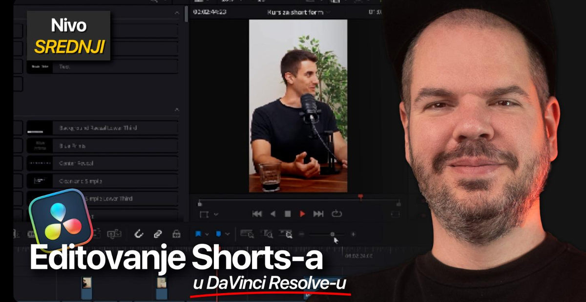 Editovanje kratkih klipova u DaVinci Resolve-u